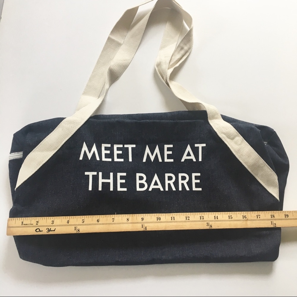 NEW BARRE Gym Bag Denim “MEET ME AT THE BARRE”